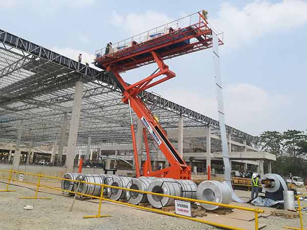 福建客戶定制一臺28米高空制瓦機